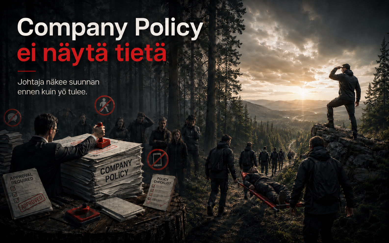 Mikromanageri näkee puita. Johtaja näkee metsän.