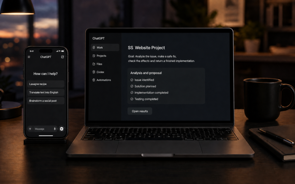 The ChatGPT mobile app and the desktop app for Mac.